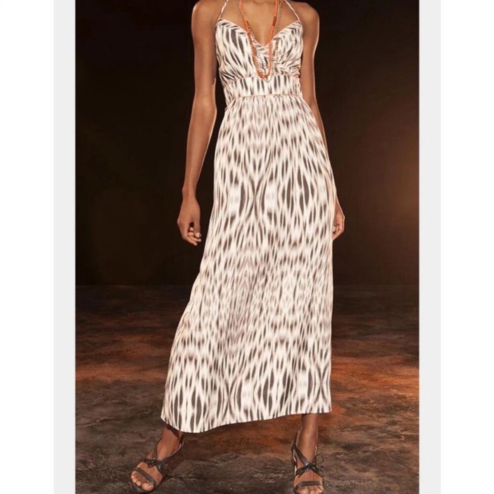The Limited Leopard Print Halter Maxi Dress